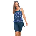thumbnail image 1 of Swimsuits For All Women's Plus Size Blouson Tankini Top With Adjustable Straps 24 Ombre Butterfly, 1 of 4