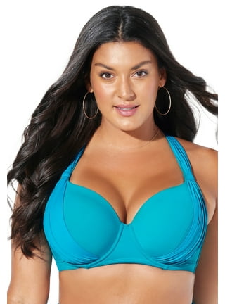 Swimsuits For All Women's Plus Size Ruler Bra Sized Underwire