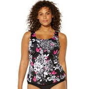 HDE Women's Plus Size Rash Guard UPF 50 Long Sleeve Swim Top Pink Seashells  1X 