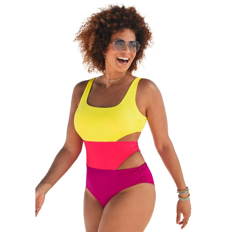 Womens pineapple cheap one piece swimsuit