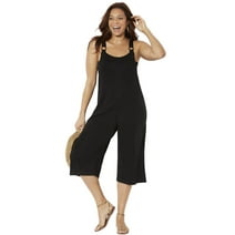 Swimsuits For All Women's Plus Size Eloise Overall Jumpsuit 18/20 Black