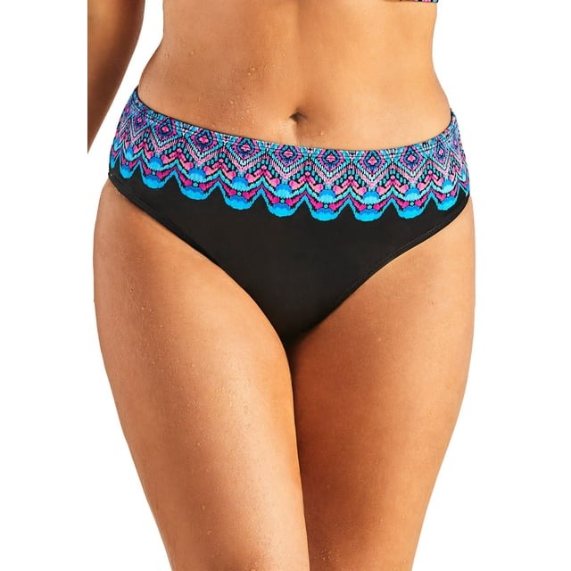 Swimsuits For All Women's Plus Size Hipster Swim Brief 16 Fiesta