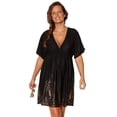 thumbnail image 1 of Swimsuits For All Women's Plus Size Kate V-Neck Cover Up Dress, 1 of 4