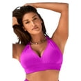 thumbnail image 1 of Swimsuits for All Women's Loop Strap Halter Bikini Top, 1 of 6