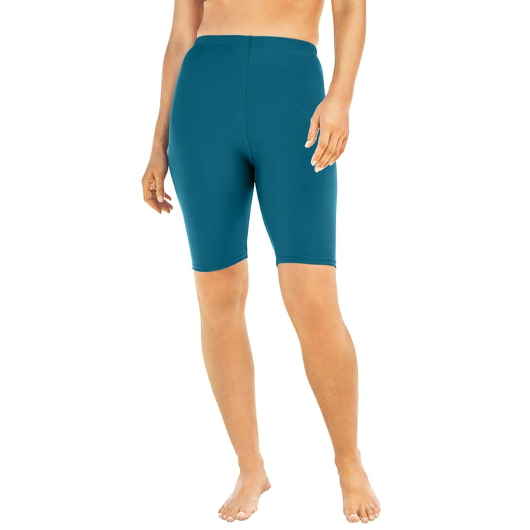 Swimsuits For All Women s Plus Size Swim Bike Short 24 Teal