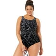 thumbnail image 1 of Swimsuits For All Women's Plus Size Tummy Control Chlorine Resistant High Neck One Piece Swimsuit, 1 of 4
