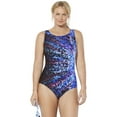 thumbnail image 1 of Swimsuits For All Women's Plus Size Tummy Control Chlorine Resistant High Neck One Piece Swimsuit, 1 of 4