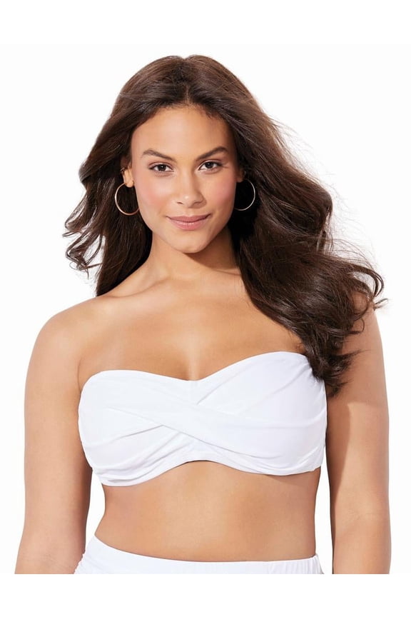 Women's Valentine Ruched Bandeau Bikini Top