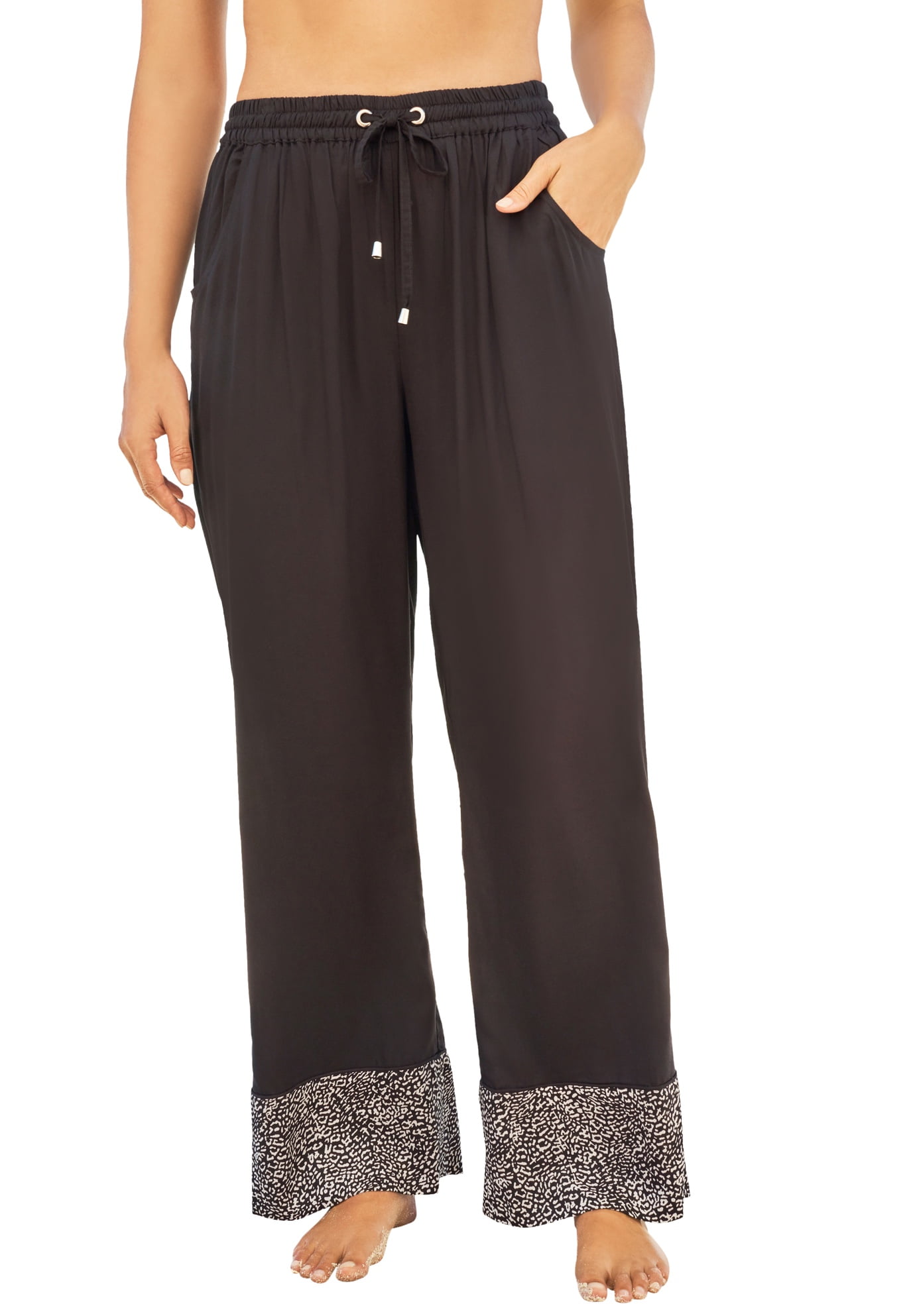 Swimsuits For All Women's Plus Size WideLeg Pant Swim CoverUp Pant 34