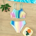 thumbnail image 1 of Swimsuits For Girls Kids Girls Swimsuit Two Pieces Tie Dye Bikini Set Ruffle Bathing Suits Flounced Tankini Swimwear Bathing Suit For Kids, 1 of 7