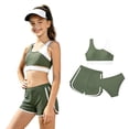 thumbnail image 1 of Swimsuits Girl's 3 Piece Bikini Swimwear with Shorts Summer Girls Swimwear Toddler Girl Bathing Suit 5-6 Years, 1 of 6