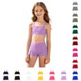 thumbnail image 1 of Swimsuits Girls Two Piece Swimsuits Set Quick Dry Swimwear with Adjustable Drawstring Bikini Bottoms Tankini Swimming Suits for Girls Size 5-14 Years, 1 of 5