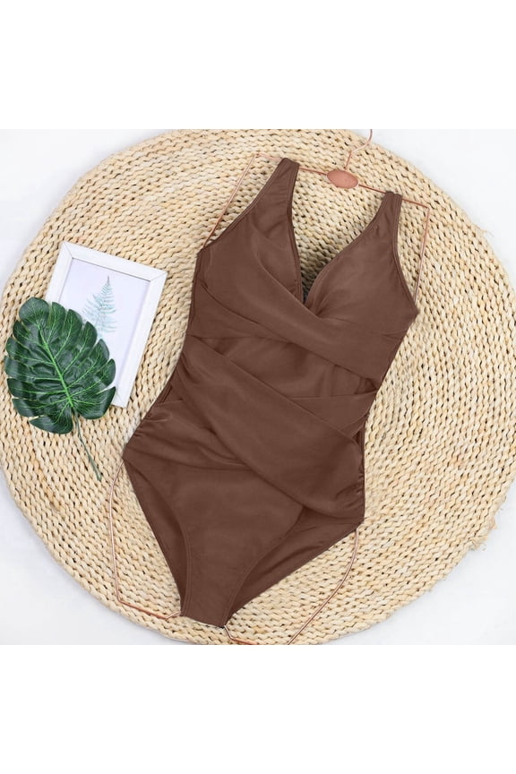 Swimsuits For Women Bathing Suit Retro Ruched Push Up Vintage Padded Swimwear Scalloped Brief Two Piece Swimsuit Neon Yellow Bikini Women's Swimwear Dresses Black High Waisted Bikini Metallic Bikini