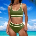 thumbnail image 1 of Swimsuits Women Two-Piece No wire High Waisted And Plain Bikini Sets for Women Sexy Beach Wear, 1 of 5