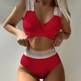 thumbnail image 1 of Swimsuits for Women Xunlbb Women's Vintage Printed Swimwear Conservative Swimwear Women's Printed Beach Skirt Bikini Swimsuit Racerback Tops with Bikinis Bottom, 1 of 5