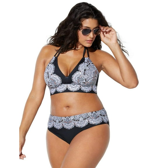 Swimsuits for All Avenger Halter Bikini Set