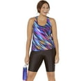 thumbnail image 1 of Swimsuits for All Chlorine Resistant Racerback Tankini Set With Bike Short, 1 of 5