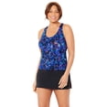 thumbnail image 1 of Swimsuits for All Chlorine Resistant Racerback Tankini Set With Quick-Dry Slit Skirt, 1 of 6