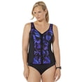 thumbnail image 1 of Swimsuits for All Chlorine Resistant Sweetheart Zip Front Tankini Set, 1 of 4