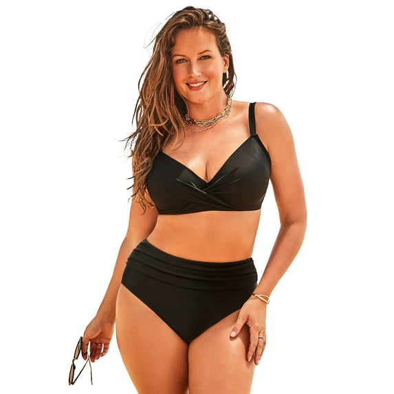 Swimsuits for All Dame Underwire Foldover Bikini Set