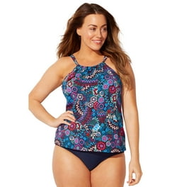 Swimsuits For All Classic Tankini Set With Skirt - Chlorine Resistant Plus Size