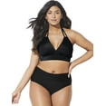 thumbnail image 1 of Swimsuits for All Loop Strap Halter Bikini Set With Foldover Brief, 1 of 3