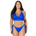 thumbnail image 1 of Swimsuits for All Loop Strap Halter Side Tie Bikini Set, 1 of 5