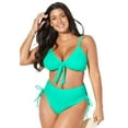 thumbnail image 1 of Swimsuits for All Mentor Tie Front High Waist Side Tie Bikini Set, 1 of 5