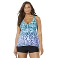 thumbnail image 1 of Swimsuits for All V-Neck Flowy Tankini Set With Boy Short, 1 of 3