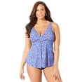 thumbnail image 1 of Swimsuits for All V-Neck Twist Tankini Set, 1 of 5