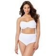 thumbnail image 1 of Swimsuits for All Valentine Ruched Bandeau Shirred High Waist Bikini Set, 1 of 6