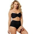 thumbnail image 1 of Swimsuits for All Valentine Ruched Bandeau High Waist Bikini Set, 1 of 4