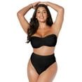 thumbnail image 1 of Swimsuits for All Valentine Ruched Bandeau High Waist Bikini Set, 1 of 6
