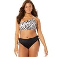 thumbnail image 1 of Swimsuits for All Virtuoso One Shoulder Bikini Set With Ruched Side Tie Brief, 1 of 3