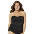 thumbnail image 1 of Swimsuits for All Women's Plus Size Bandeau Adjustable Tankini Top, 1 of 5