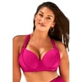 thumbnail image 1 of Swimsuits for All Women's Bra Sized Drape Front Underwire Bikini Top, 1 of 5