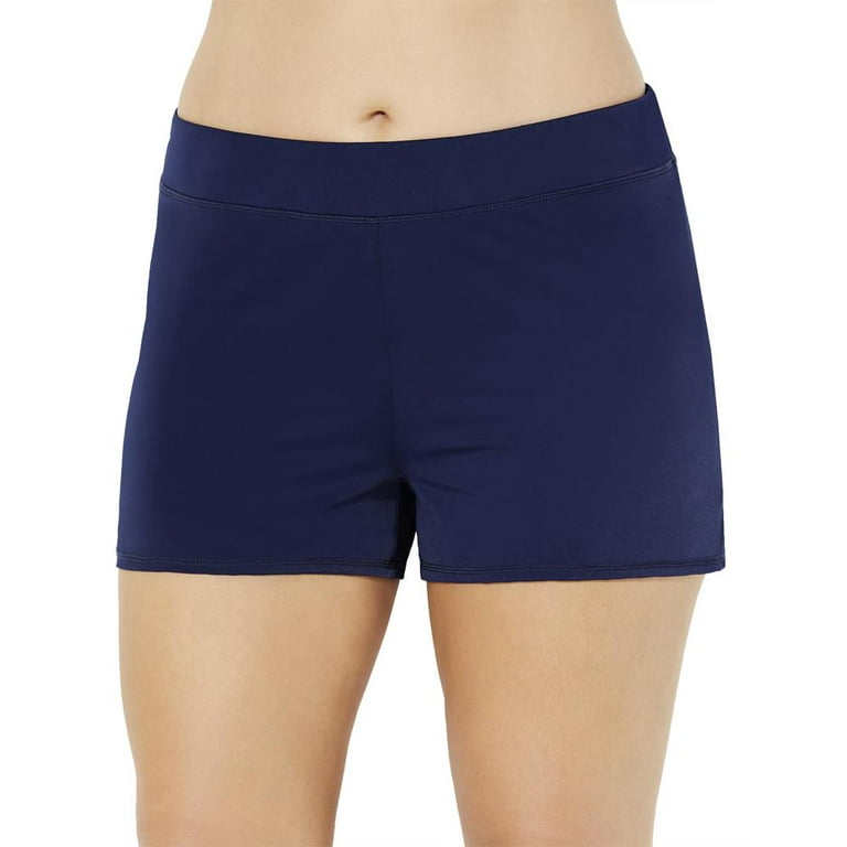 Swimsuits for All Women s Plus Size Chlorine Resistant Banded Swim Short Walmart