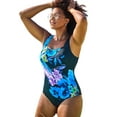 thumbnail image 1 of Swimsuits for All Women's Chlorine Resistant Square Neck One Piece Swimsuit, 1 of 2