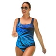 thumbnail image 1 of Swimsuits for All Women's Chlorine Resistant Square Neck Tummy Control One Piece Swimsuit, 1 of 3