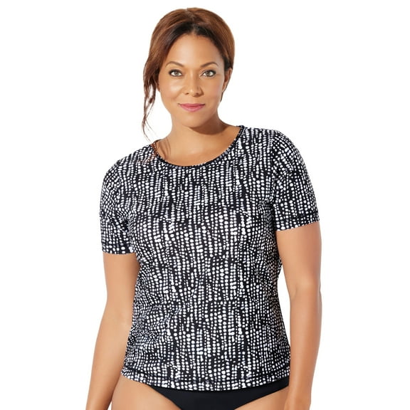 Swimsuits for All Women's Chlorine Resistant Swim Tee Rash Guard