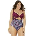 thumbnail image 1 of Swimsuits for All Women's Cut Out Underwire One Piece Swimsuit, 1 of 4