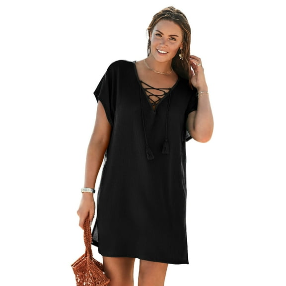 Swimsuits for All Women's Esme Lace Up Cover Up Dress