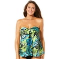 thumbnail image 1 of Swimsuits for All Women's Flyaway Bandeau Tankini Top, 1 of 6