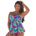 thumbnail image 1 of Swimsuits for All Women's Flyaway Bandeau Tankini Top, 1 of 6