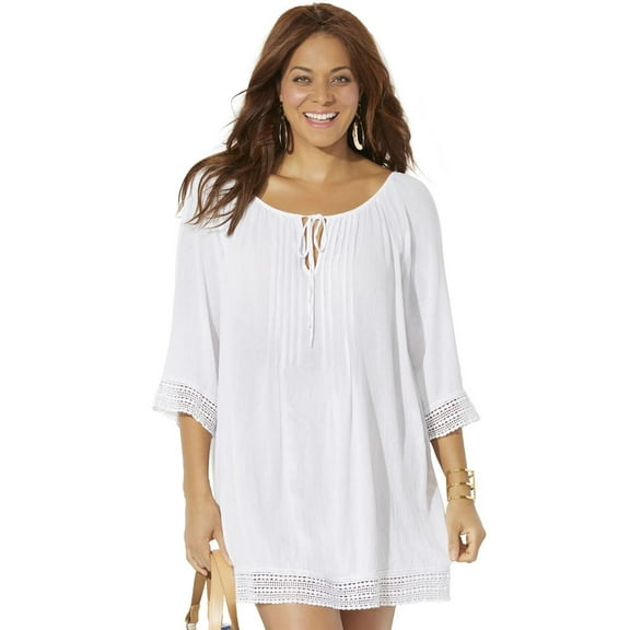 Swimsuits for All Women's Giana Crochet Cover Up Tunic