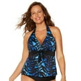 thumbnail image 1 of Swimsuits for All Women's Halter Tankini Top, 1 of 4