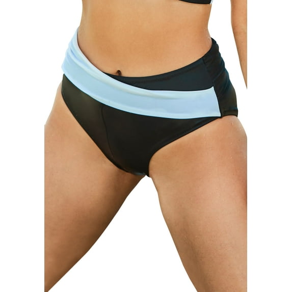 Swimsuits for All Women's Hollywood Colorblock Wrap Bikini Bottom