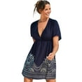 thumbnail image 1 of Swimsuits for All Women's Kate V-Neck Cover Up Dress, 1 of 5