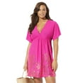 thumbnail image 1 of Swimsuits for All Women's Kate V-Neck Cover Up Dress, 1 of 5