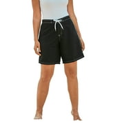 Swimsuits for All Women's Plus Size Long Board Short - 12, Black